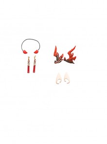 Game Arknights Nian Halloween Cosplay Accessories Ear Ornament And Earrings And Ear Horns