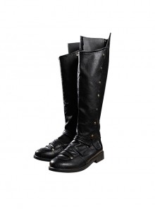 Final Fantasy VII Youth Sephiroth Shinra Formal Uniform Halloween Cosplay Accessories Black Boots