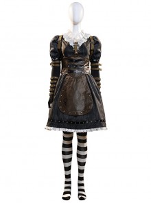 Game Alice Madness Returns Steam Dress Halloween Cosplay Costume Set Without Boots