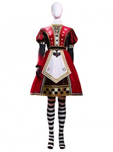 Game Alice Madness Returns Alice Royal Suit High-end Version Halloween Cosplay Costume Set Without Boots