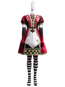 Game Alice Madness Returns Alice Royal Suit Low-end Version Halloween Cosplay Costume Set Without Boots