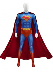 Movie Superman Legacy Superman Bodysuit Halloween Cosplay Costume Full Set