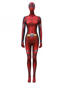 Deadpool & Wolverine Female Deadpool Bodysuit Halloween Cosplay Costume Full Set