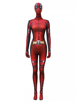 Deadpool & Wolverine Female Deadpool Bodysuit Halloween Cosplay Costume Full Set