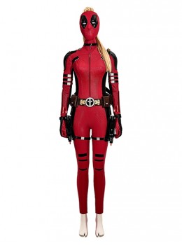 Deadpool & Wolverine Female Deadpool Bodysuit Halloween Cosplay Costume Set Without Shoes And Helmet