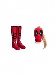 Deadpool & Wolverine Female Deadpool Bodysuit Halloween Cosplay Costume Accessories Shoes And Helmet