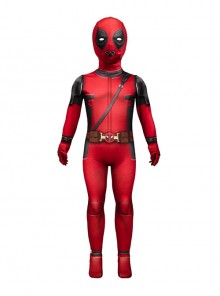 Movie Deadpool & Wolverine Baby Deadpool Children Bodysuit Halloween Cosplay Costume Set