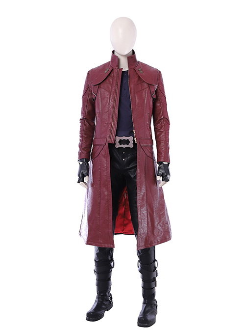 Devil May Cry Cosplay Costume DMC 5 Dante PU Leather Jacket