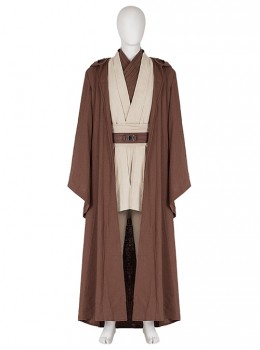 Star Wars Obi-Wan Kenobi Beige Suit Halloween Cosplay Costume Set