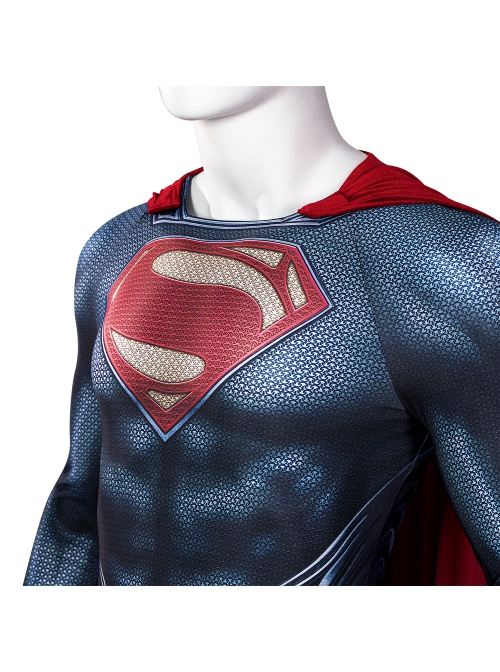 Man Of Steel Superman Clark Kent Battle Suit Halloween Cosplay Costume Set  - Magic Wardrobes