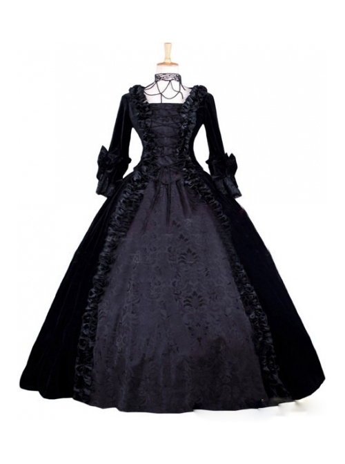 Gothic Victorian Black Velvet Ball Gowns | magicwardrobes.com