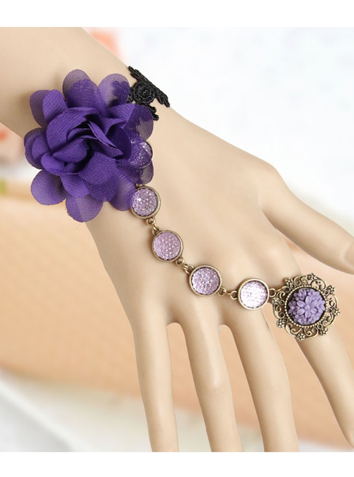 Diamond Bracelet: Buy Ruby Emerald Floral Bangle Bracelet | Rose