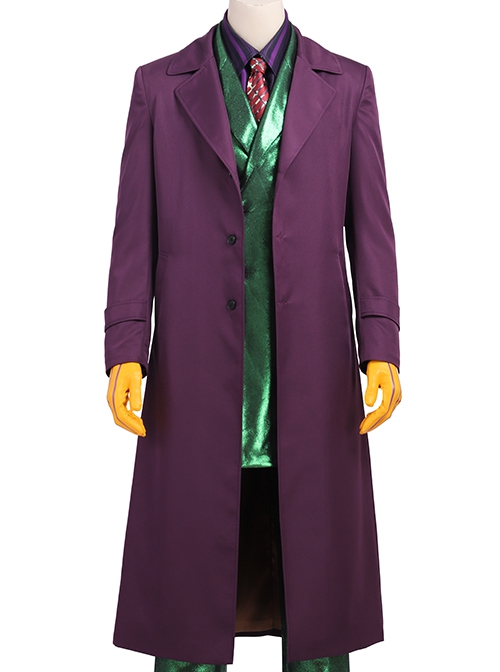 Gotham Season 5 The Joker Purple Coat Green Suit Halloween Cosplay ...